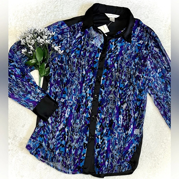 Christopher & Banks NWT Printed Blouse - Small - Picture 1 of 5